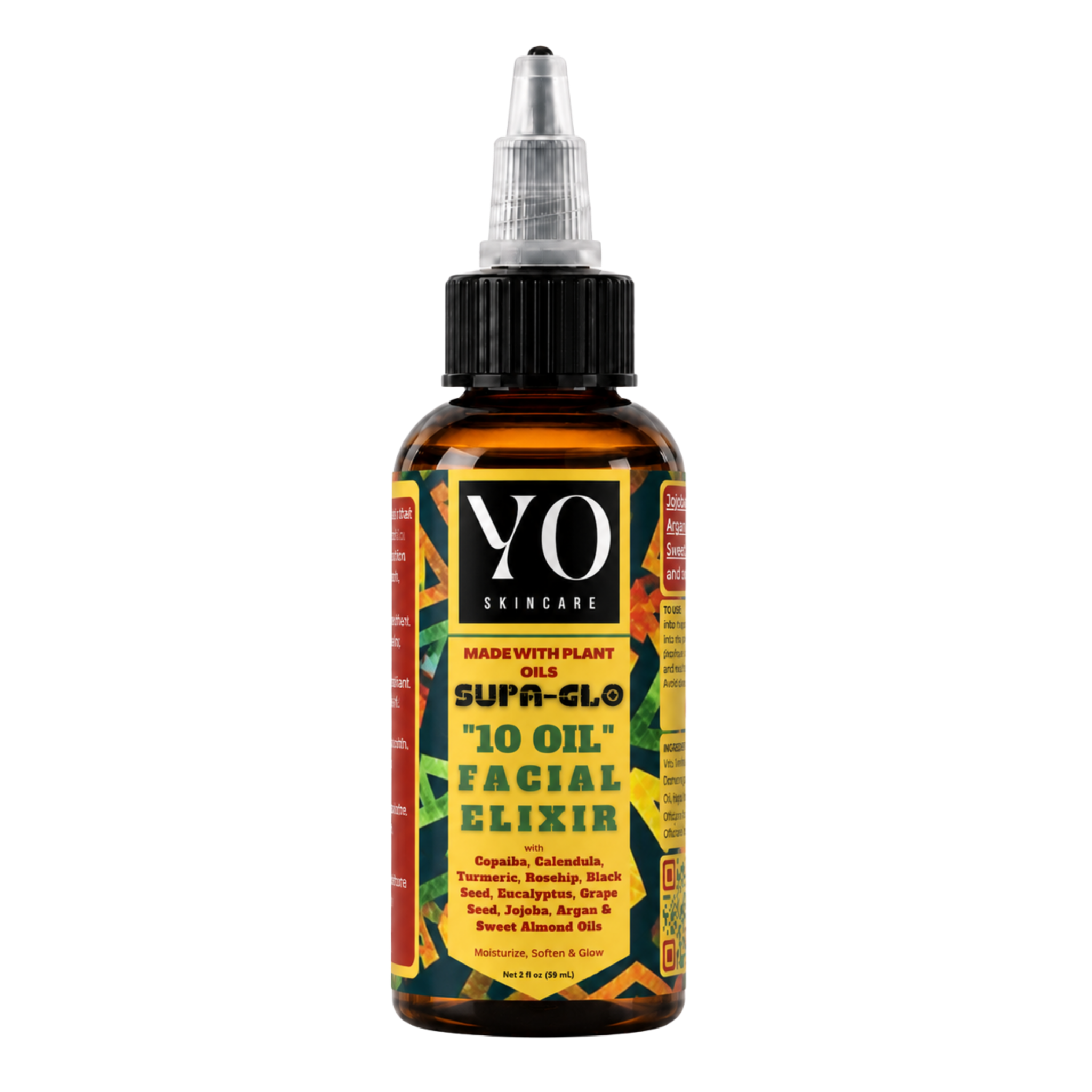 YO SKINCARE SUPA GLO 10 Oil Facial Elixir, 2 fl oz front