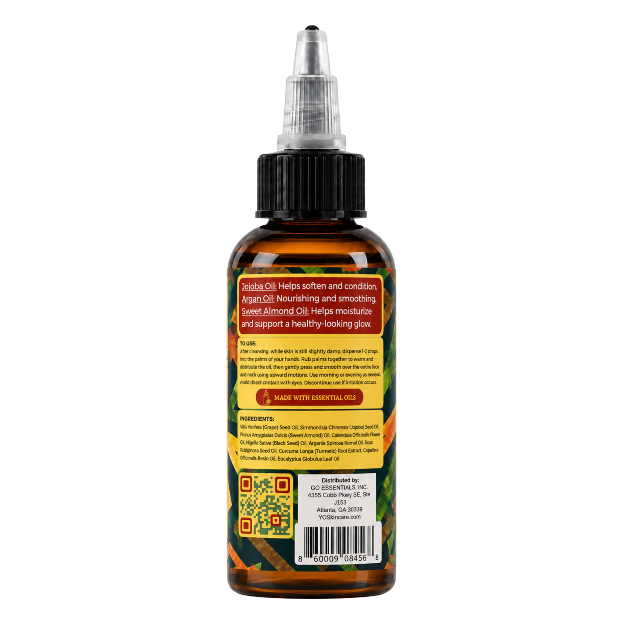 YO SKINCARE SUPA GLO Facial Elixir ingredients side