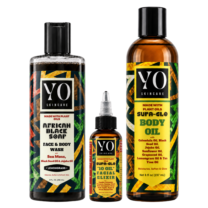 YO SKINCARE Complete Routine with Lemongrass African Black Soap