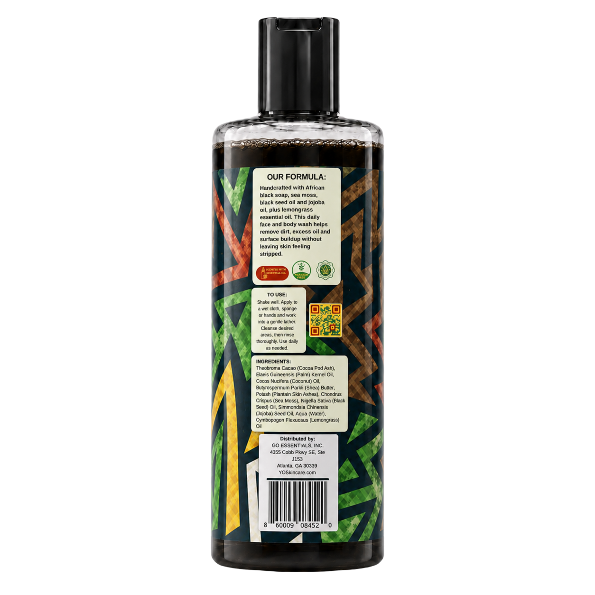 YO SKINCARE Lemongrass African Black Soap ingredients side