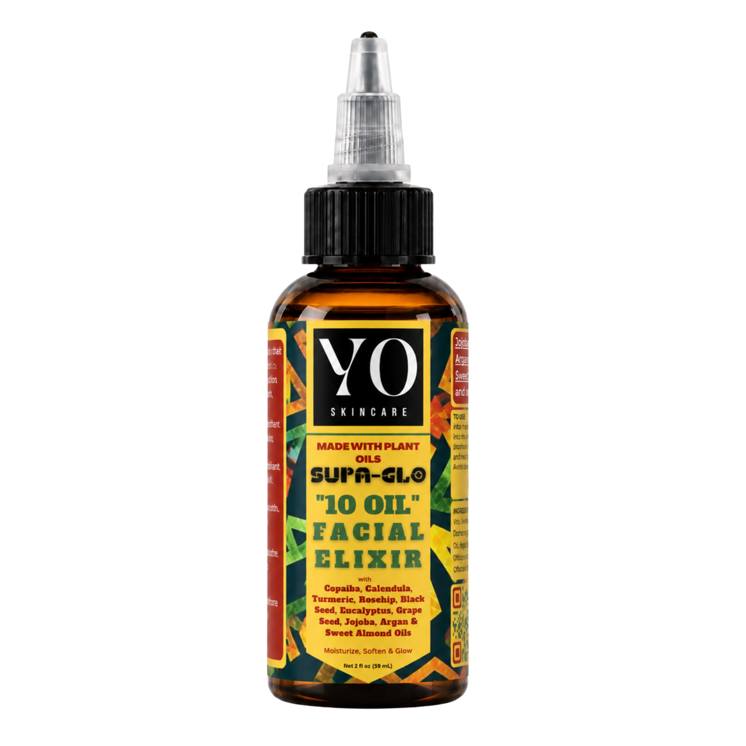 YO SKINCARE SUPA GLO 10 Oil Facial Elixir, 2 fl oz front