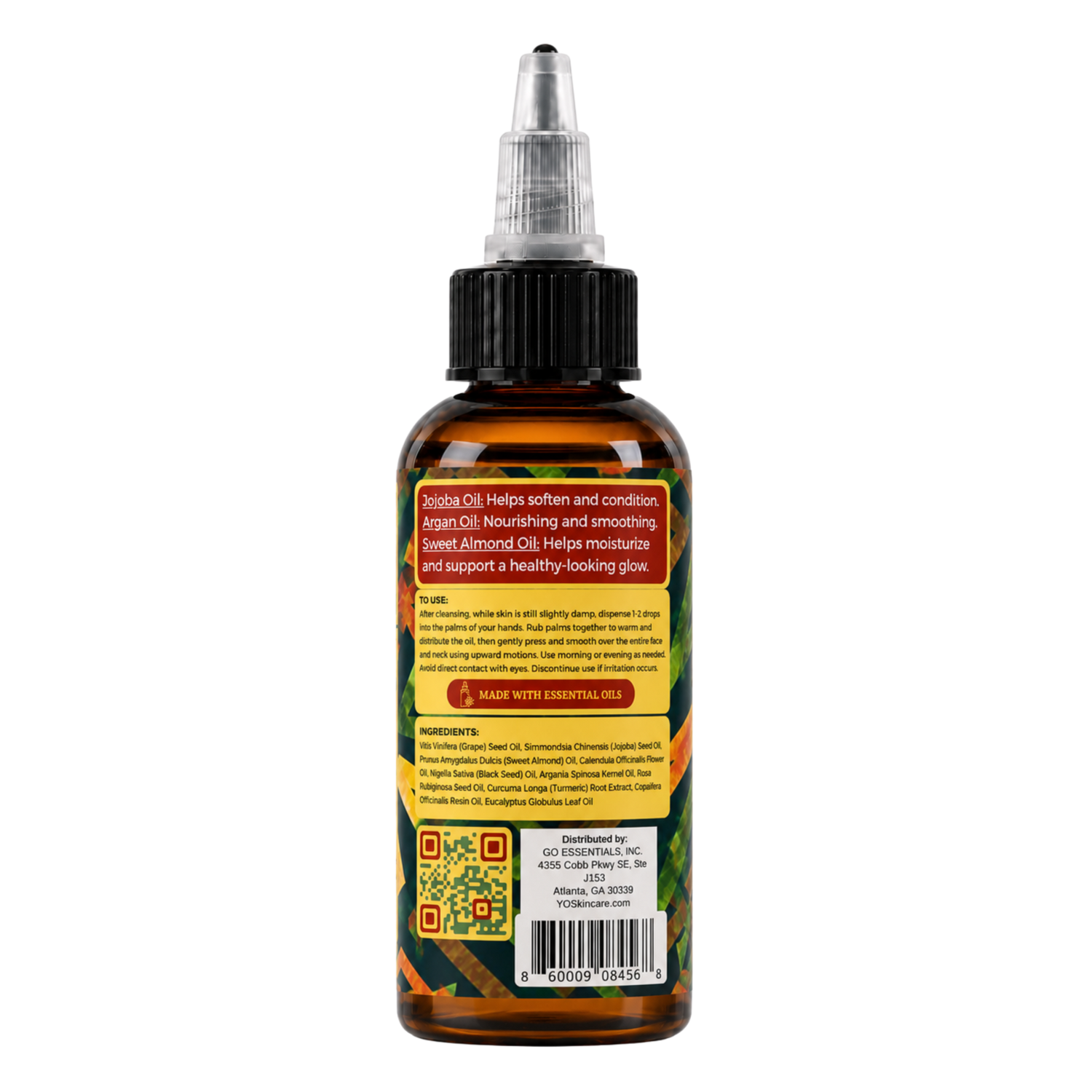 YO SKINCARE SUPA GLO Facial Elixir ingredients side