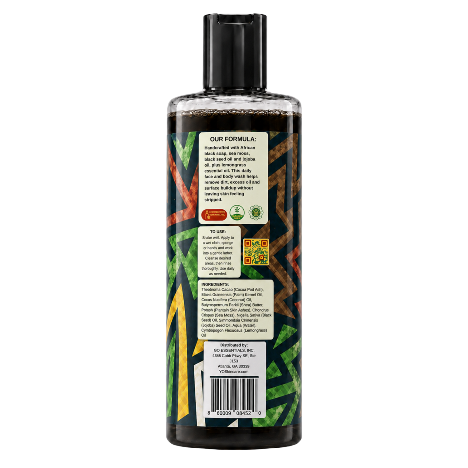 YO SKINCARE Lemongrass African Black Soap ingredients side